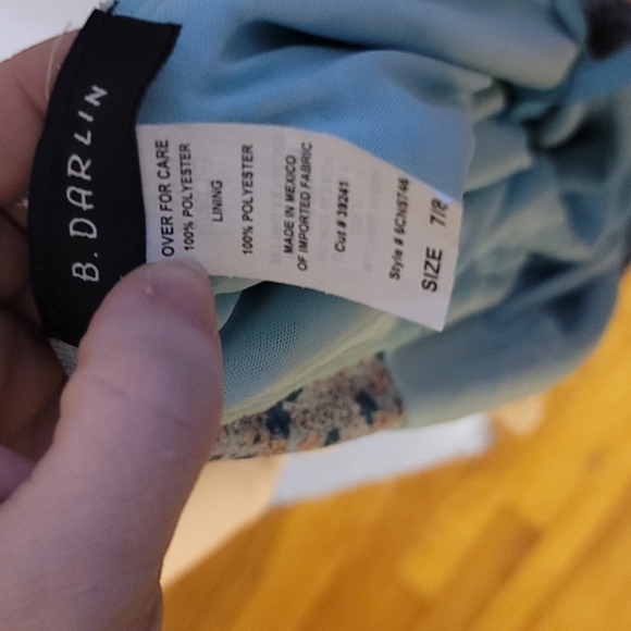 NWT B. Darlin bold floral dress sz 7/8 - Picture 6 of 6